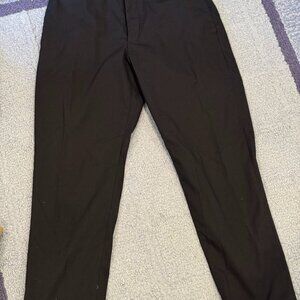 Uniqlo Smart Ankle Pants Mens Medium 30” Black Straight Ultra Stretch Drawstring
